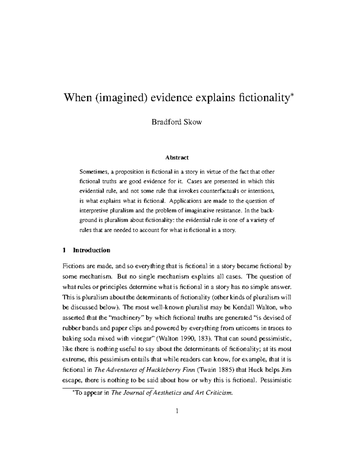Fiction-evidence - exercise - When (imagined) evidence explains ...