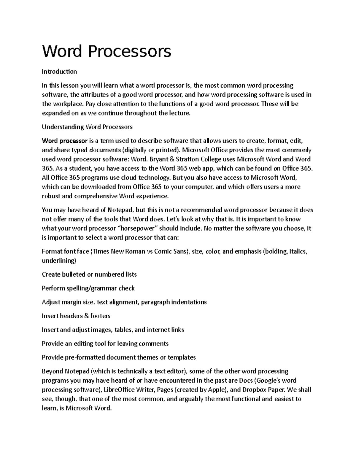 word processor essay in english