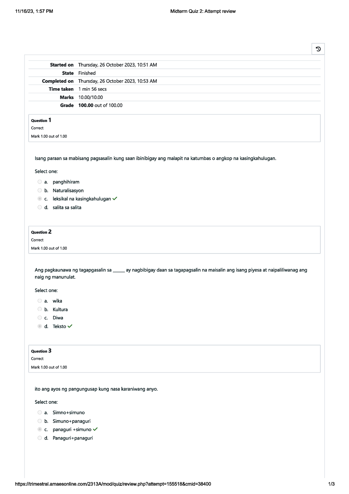 Midterms 2Fili6301 - Work Smart Not Hard - Pagsasaling Pampanitikan ...