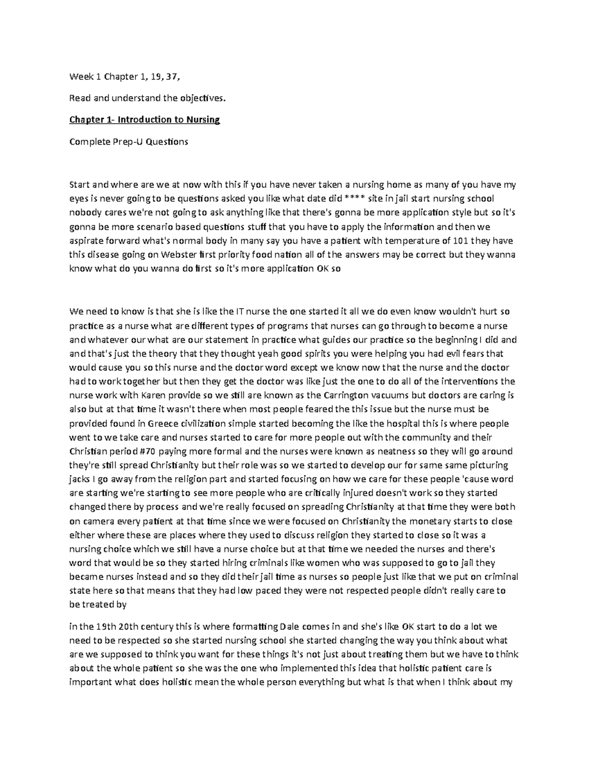 Week 1 Chapter 1 Lecture Notes Recorded On Word Doc Week 1 Chapter Week 1 Chapter 1 Lecture Notes Recorded On Word Doc Week 1 Chapter