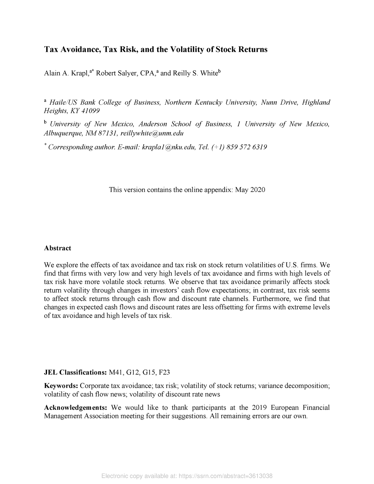 ssrn-id3613038-tax-avoidance-tax-risk-and-the-volatility-of-stock