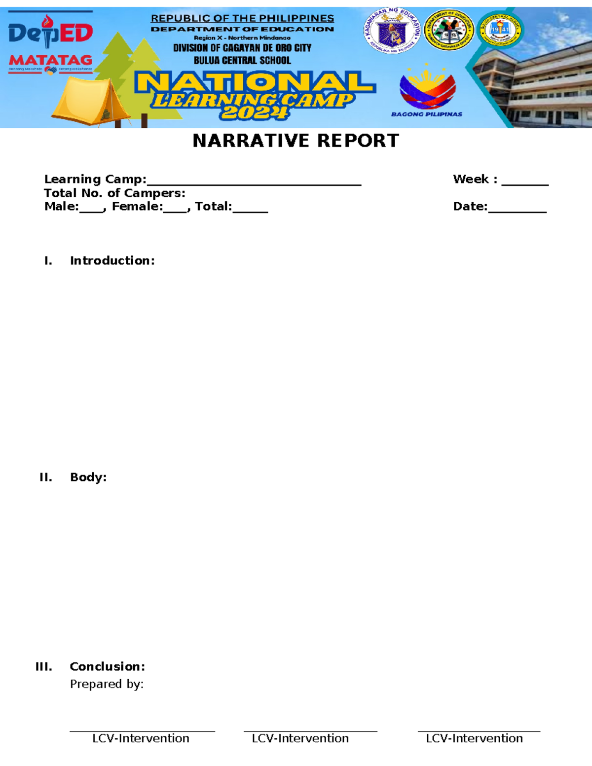 sample NLC narrative report - Educational Psychology - NARRATIVE REPORT ...