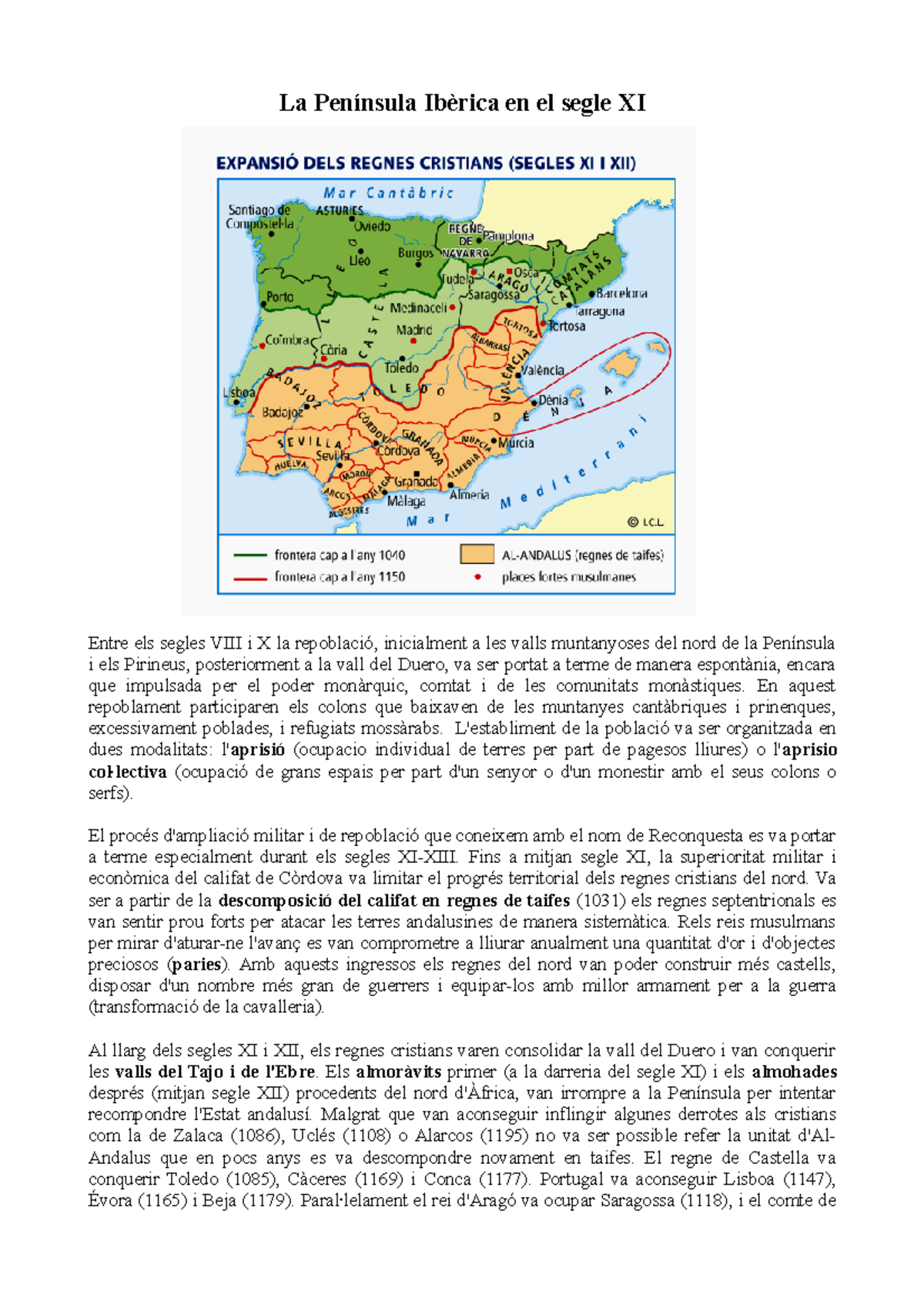 Mapa 4 - MAPA SELECTIVIDAD RESUELTO - La Península Ibèrica En El Segle ...