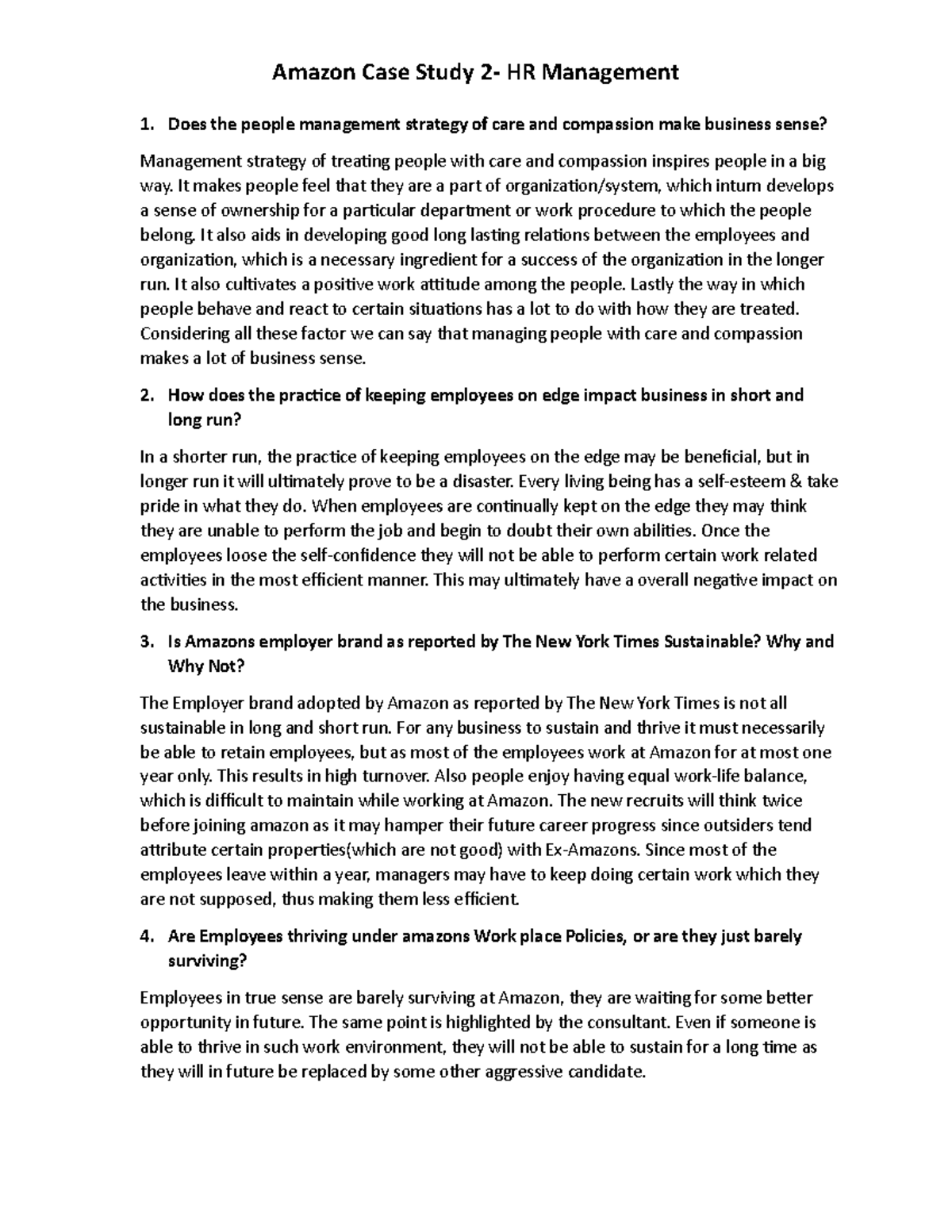 Case Study-Amazon - A mandatory assignment in the 1st Year of ...