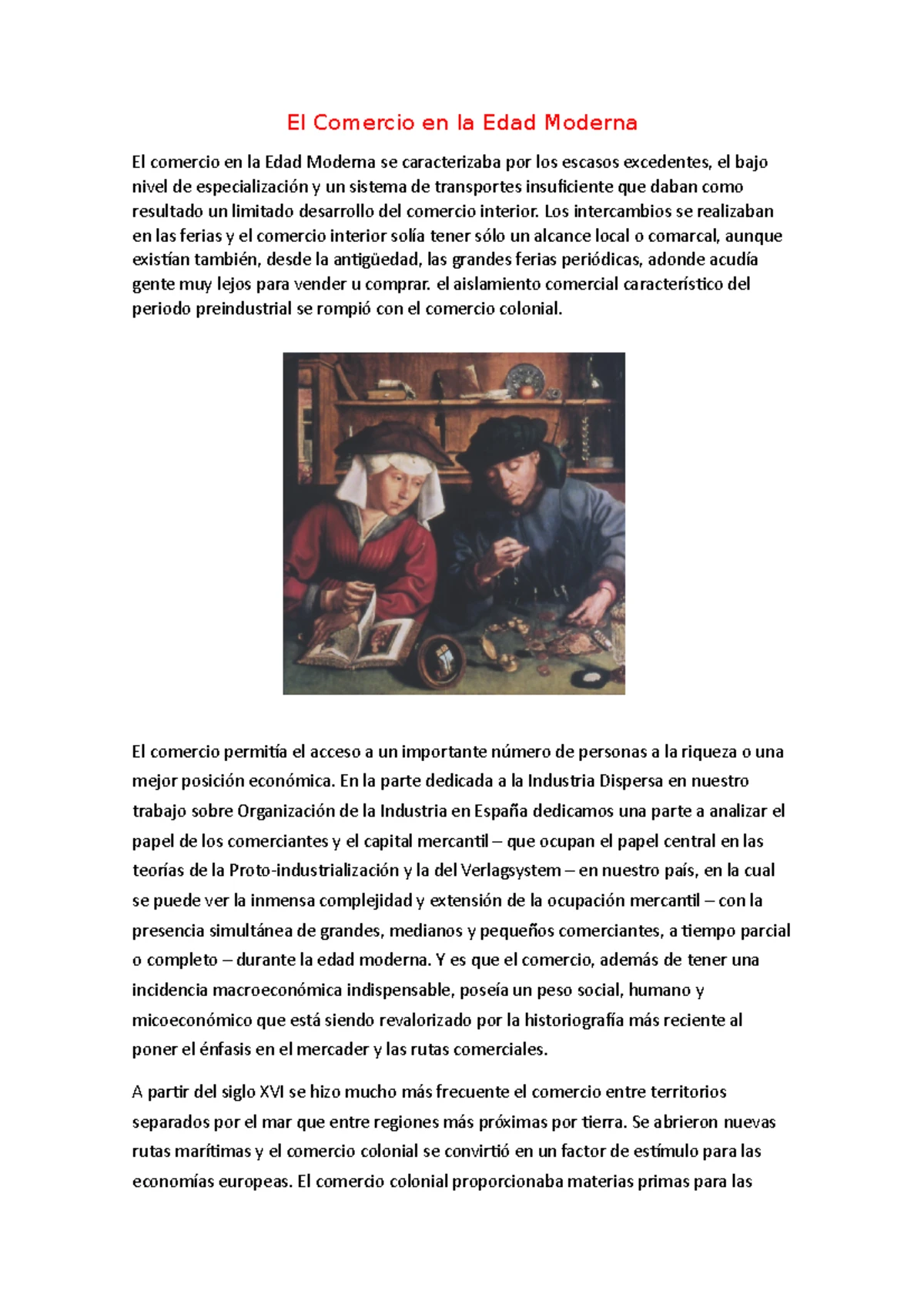 Edad moderna - Historia