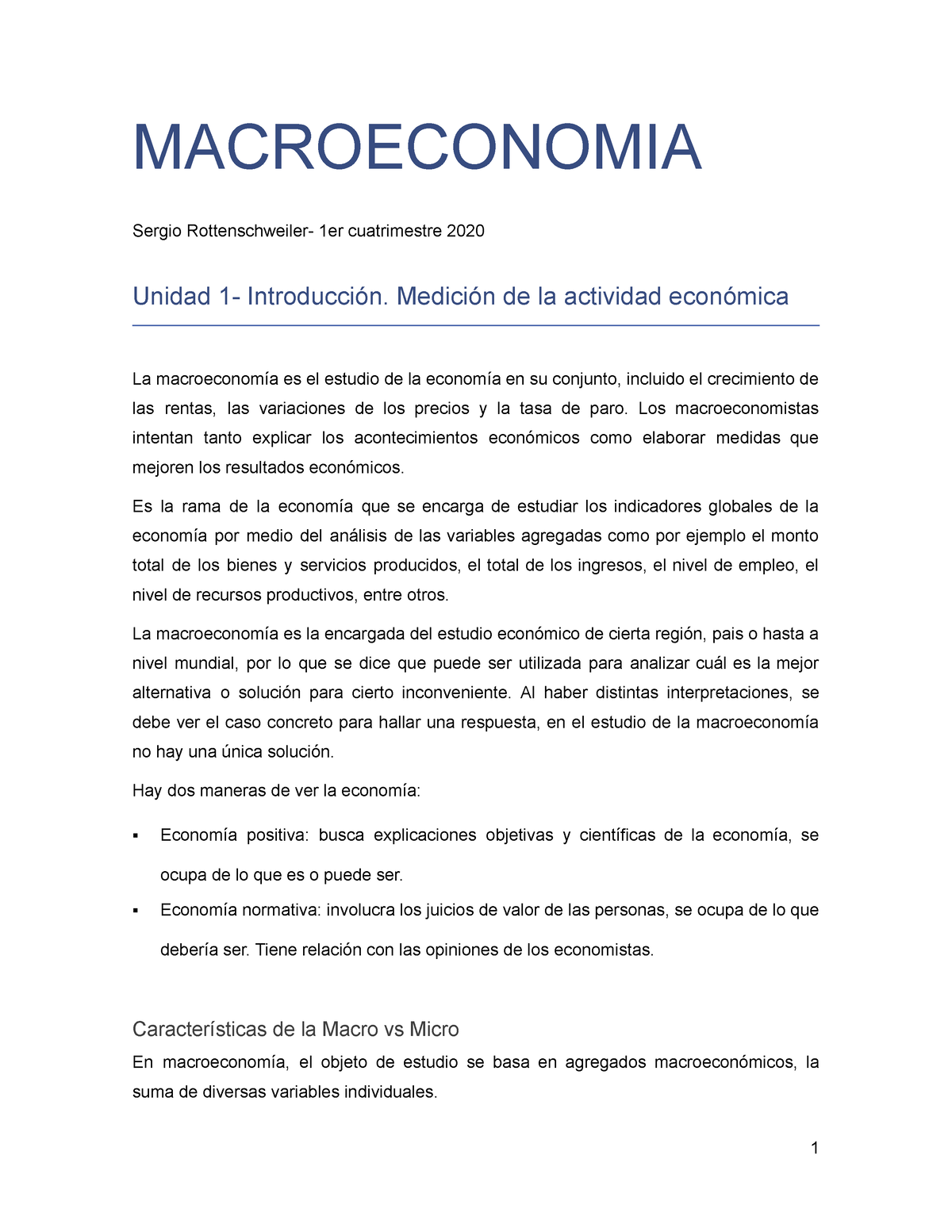 Resumen De Otro - .... - MACROECONOMIA Sergio Rottenschweiler- 1er ...