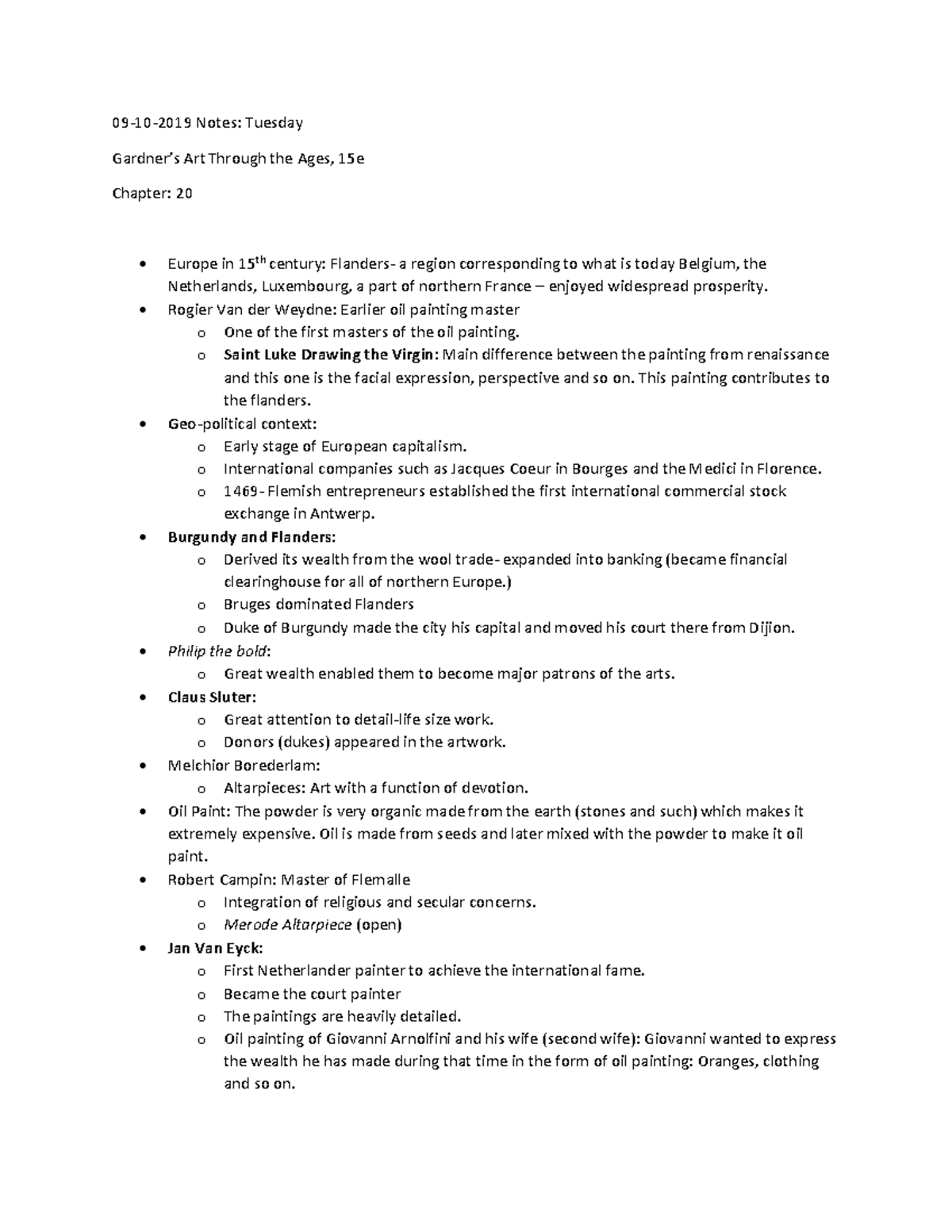 Art History Notes Warning TT undefined function 32 09 102019