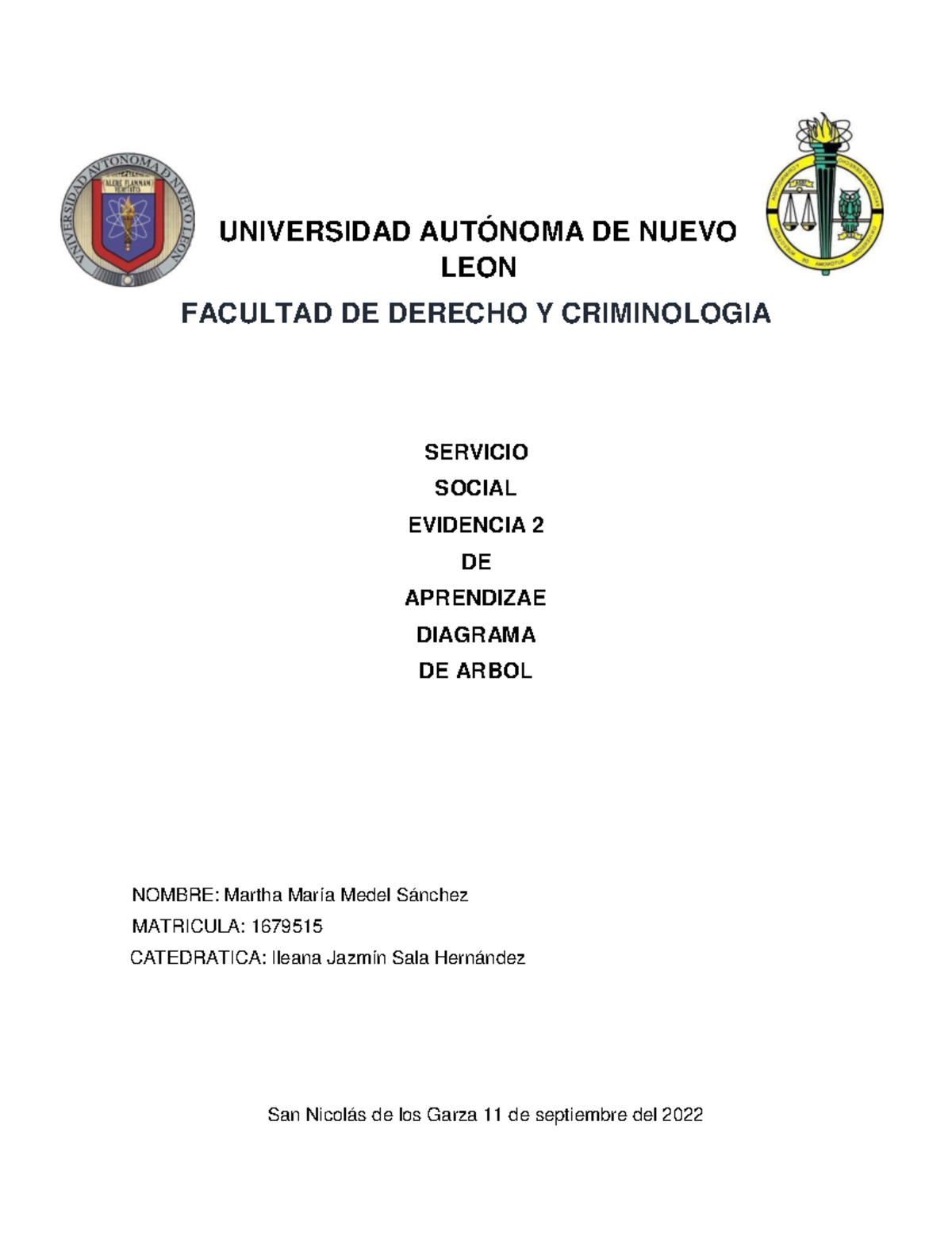 Ev 2 MMMS 1679515 SS - Diagrama de árbol - UNIVERSIDAD AUTÓNOMA DE ...