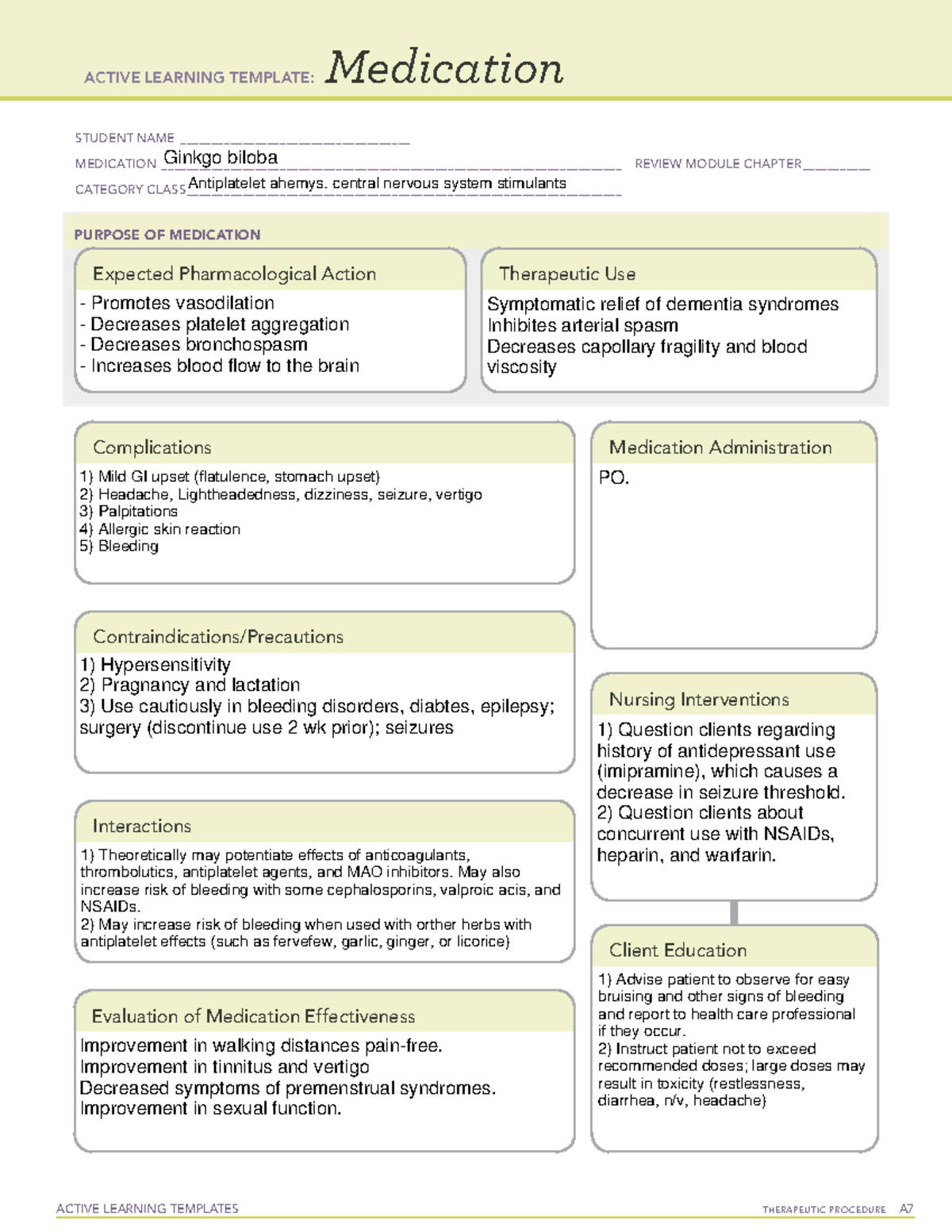 Ginkgo biloba (Assigssment #3 herb) - ACTIVE LEARNING TEMPLATES ...