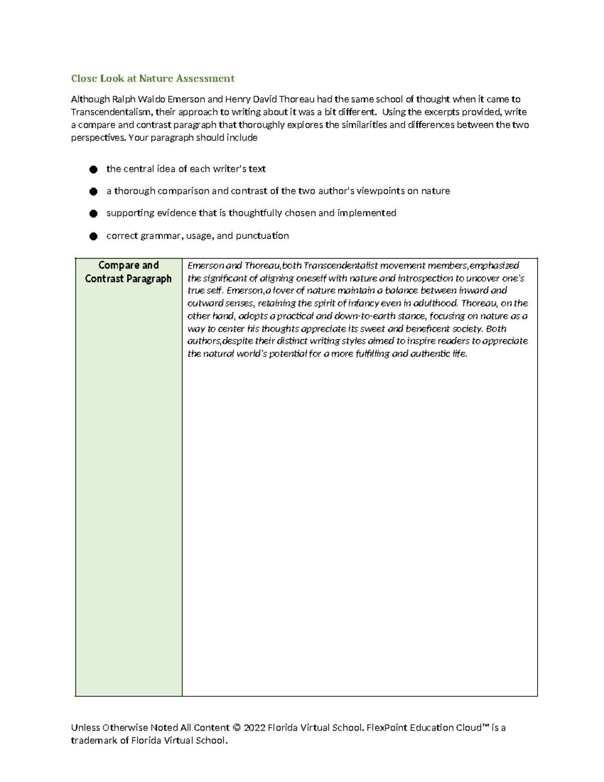 A Closer Look At Nature - assessment - Close Look at Nature Assessment ...