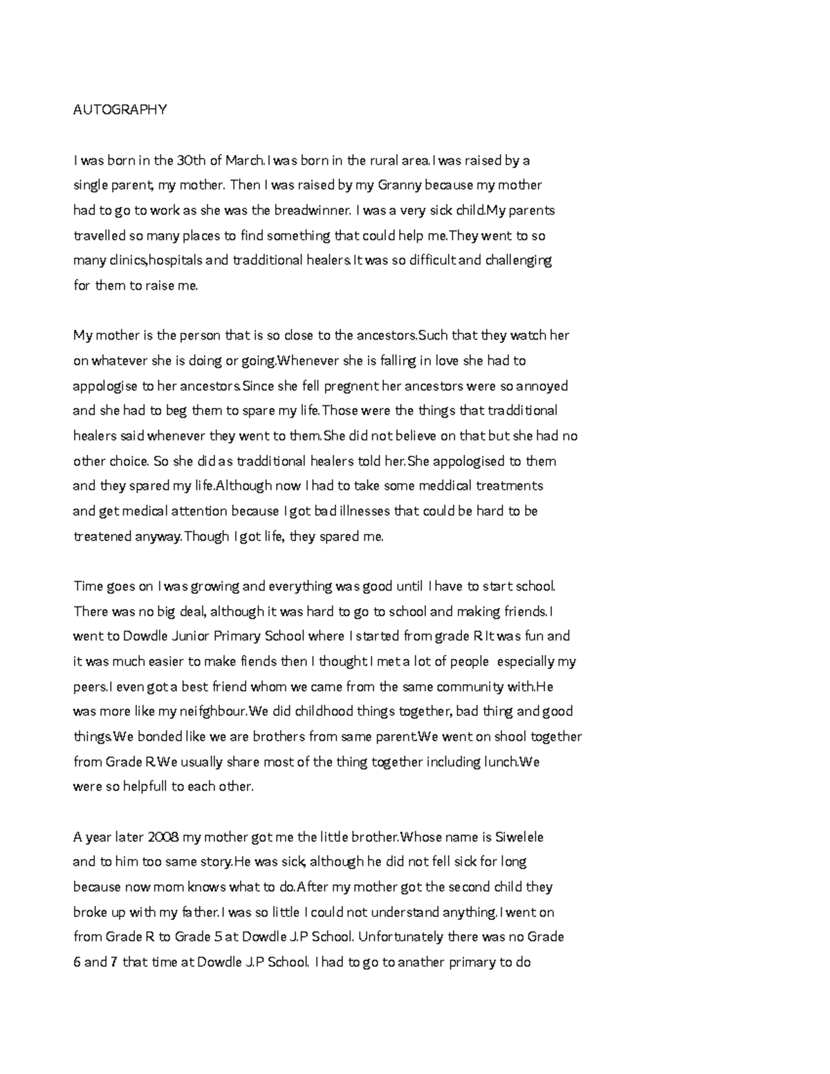 Autography - AUTOGRAPHY I was born in the 30th of March was born in the ...
