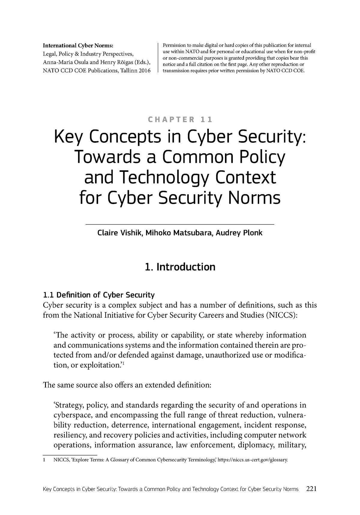 International Cyber Norms Ch11 - Key Concepts in Cyber Security ...