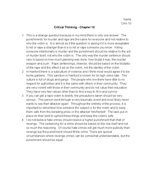 Criminology Notes Ch 1 - Chapter 1: Crime And Criminology 1 ...