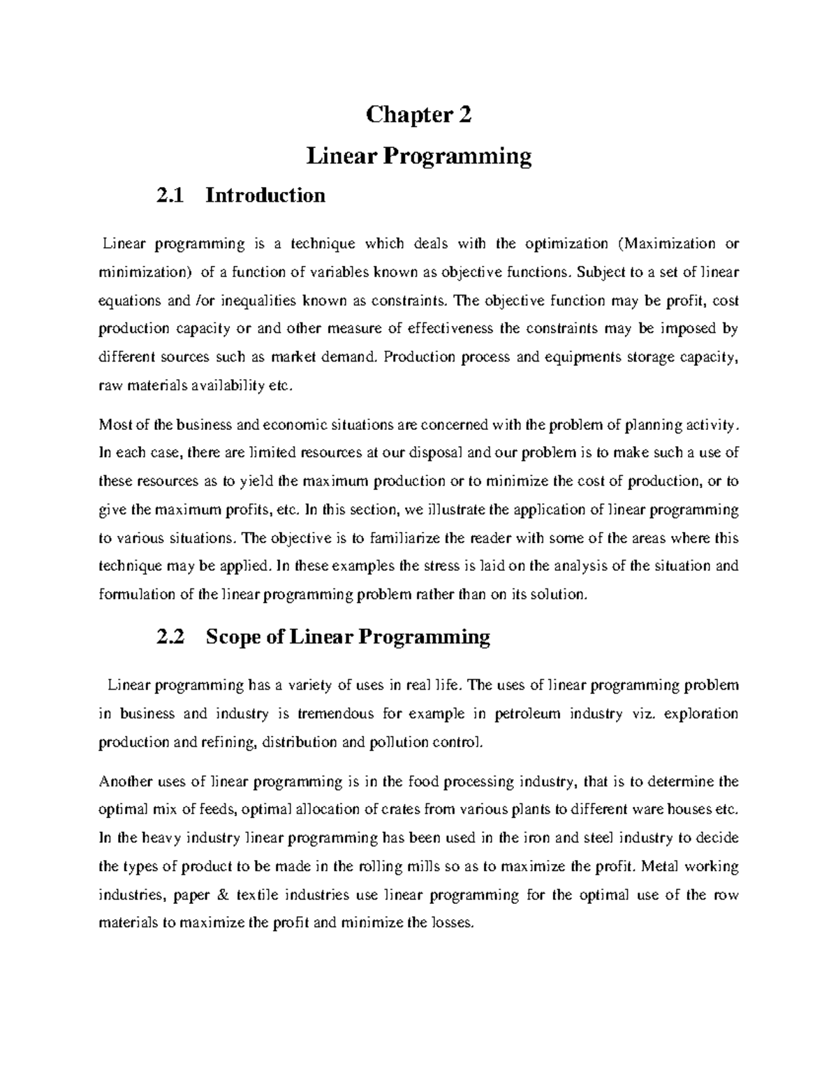 IM Chapter 2 - math - Chapter 2 Linear Programming 2 Introduction ...