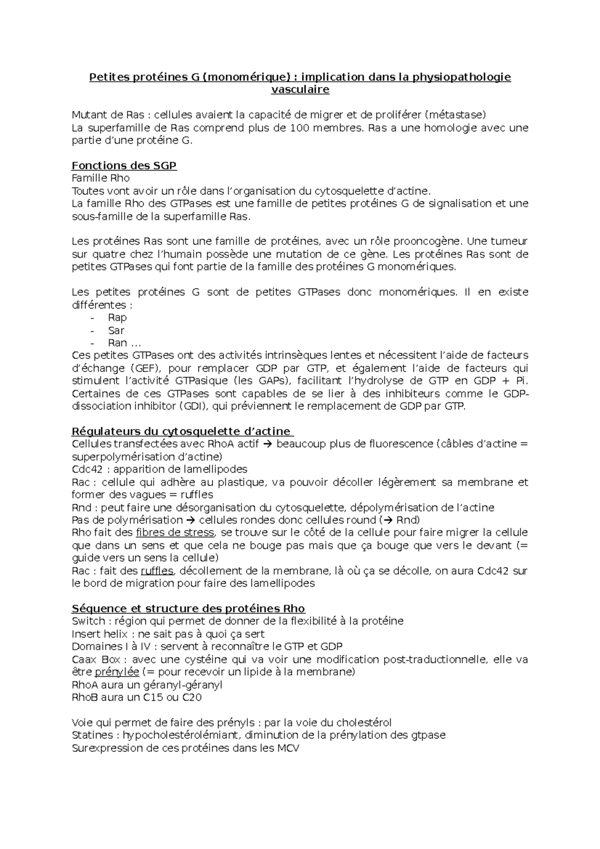 1 14-11 Matin N - RCPG et Rho - Petites protéines G (monomérique ...