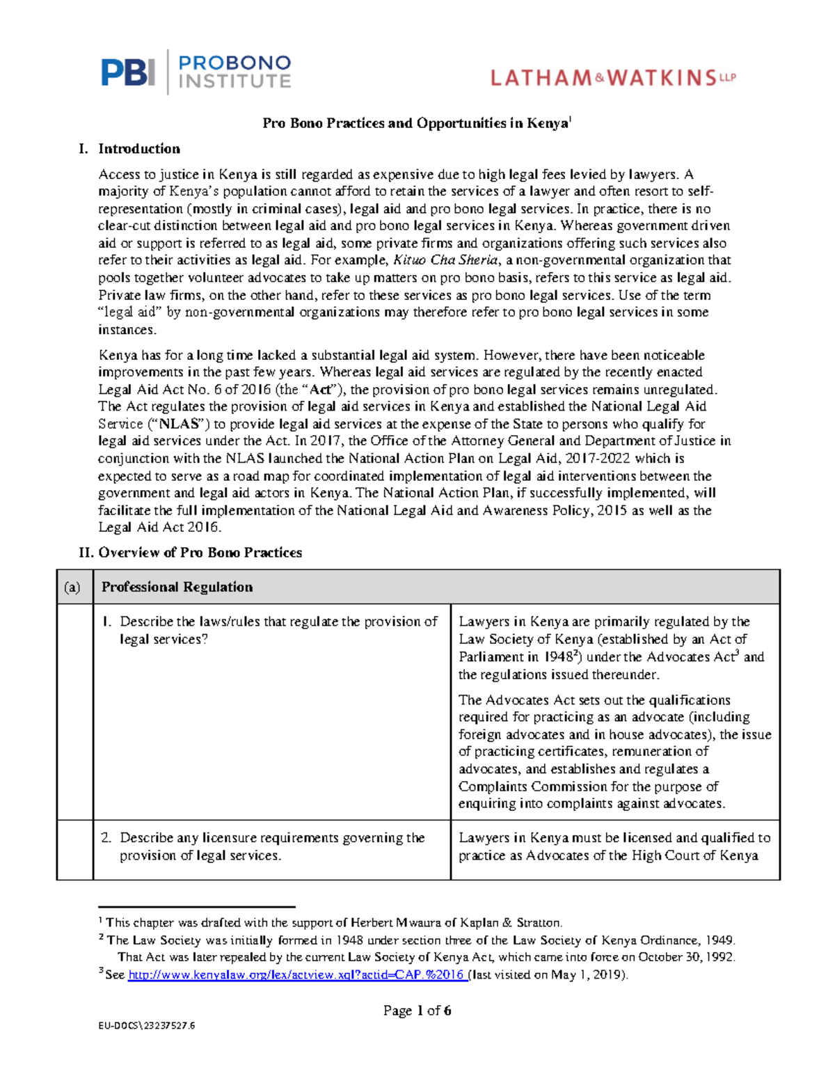 Pro bono in kenya 2 Good Law Studocu