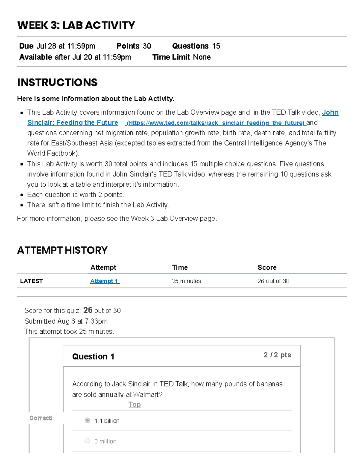 Week 3 Lab Activity Environmental Science with Lab - 62674 - WEEK 3 ...