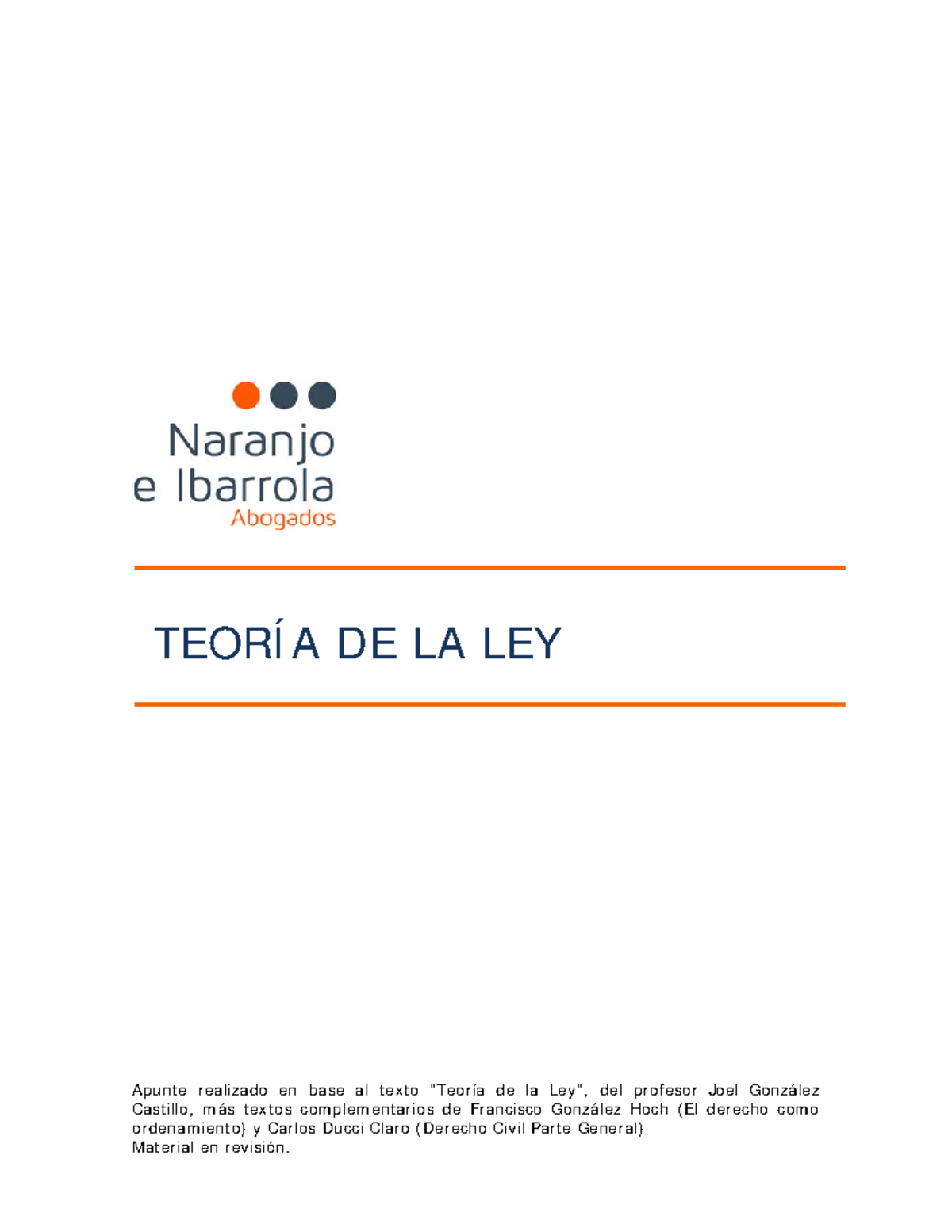 Teoría de la ley - Apunte de derecho civil 1, teoria de la ley ...