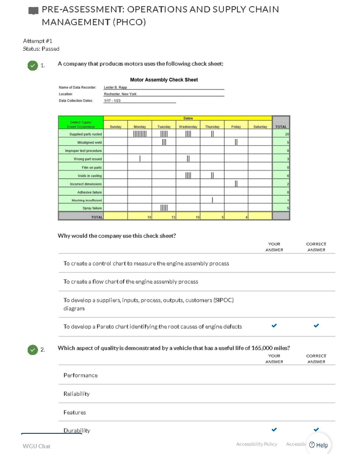 C720 Operations And Supply Chain Management Pre Assessment - PRE ...