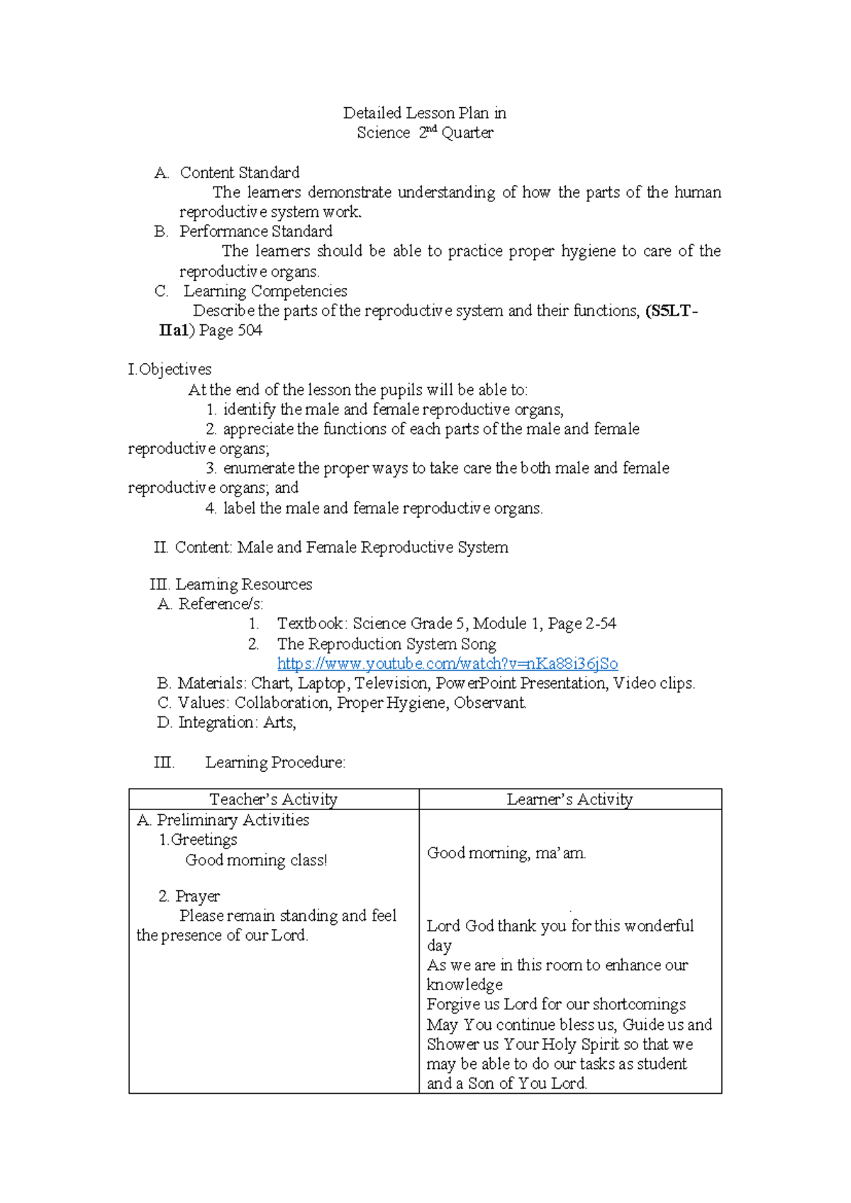 Science 5 DLP - we help each other - Detailed Lesson Plan in Science ...