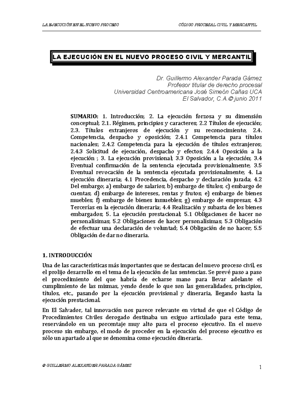 La ejecucion en el nuevo proceso civil y mercantil - LA EJECUCIÓN EN EL ...