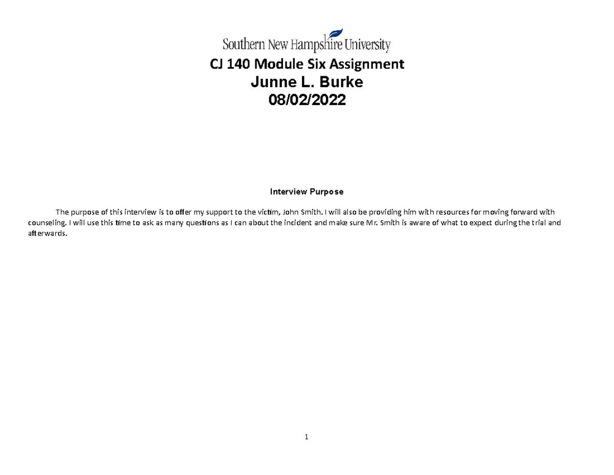 CJ 140 Module Six Assignment - CJ 140 Module Six Assignment Junne L ...