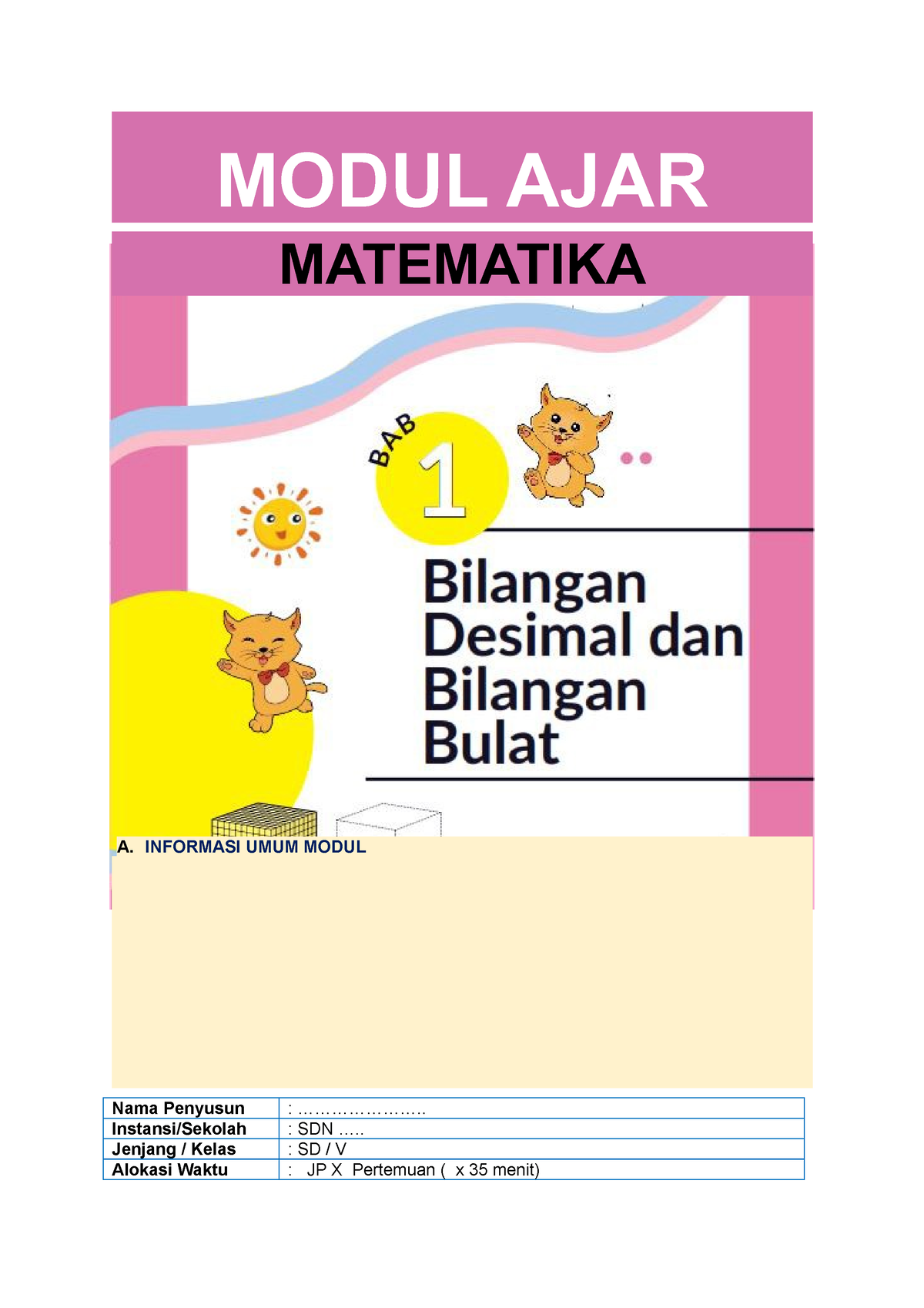 BAB 1 - MA Matematika Kls 5 (datadikdasmen - MODUL AJAR MATEMATIKA A ...