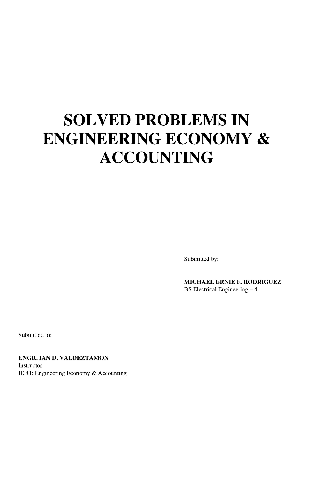 case study with engineering economics application