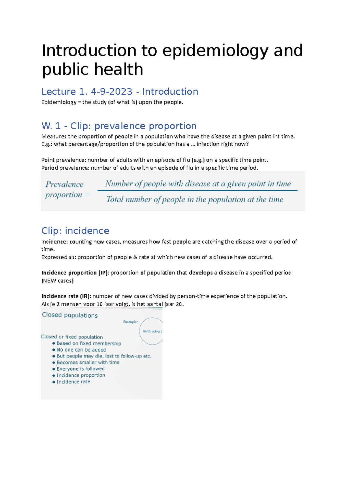 epidemiology and public health essay