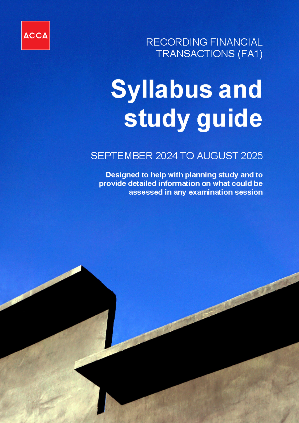 FA1 Syllabus - I am graduated. - RECORDING FINANCIAL TRANSACTIONS (FA1 ...