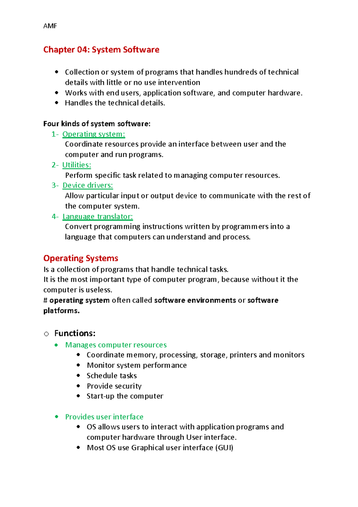 Chapter 4 - System software - Chapter 04: System Software Collection or ...