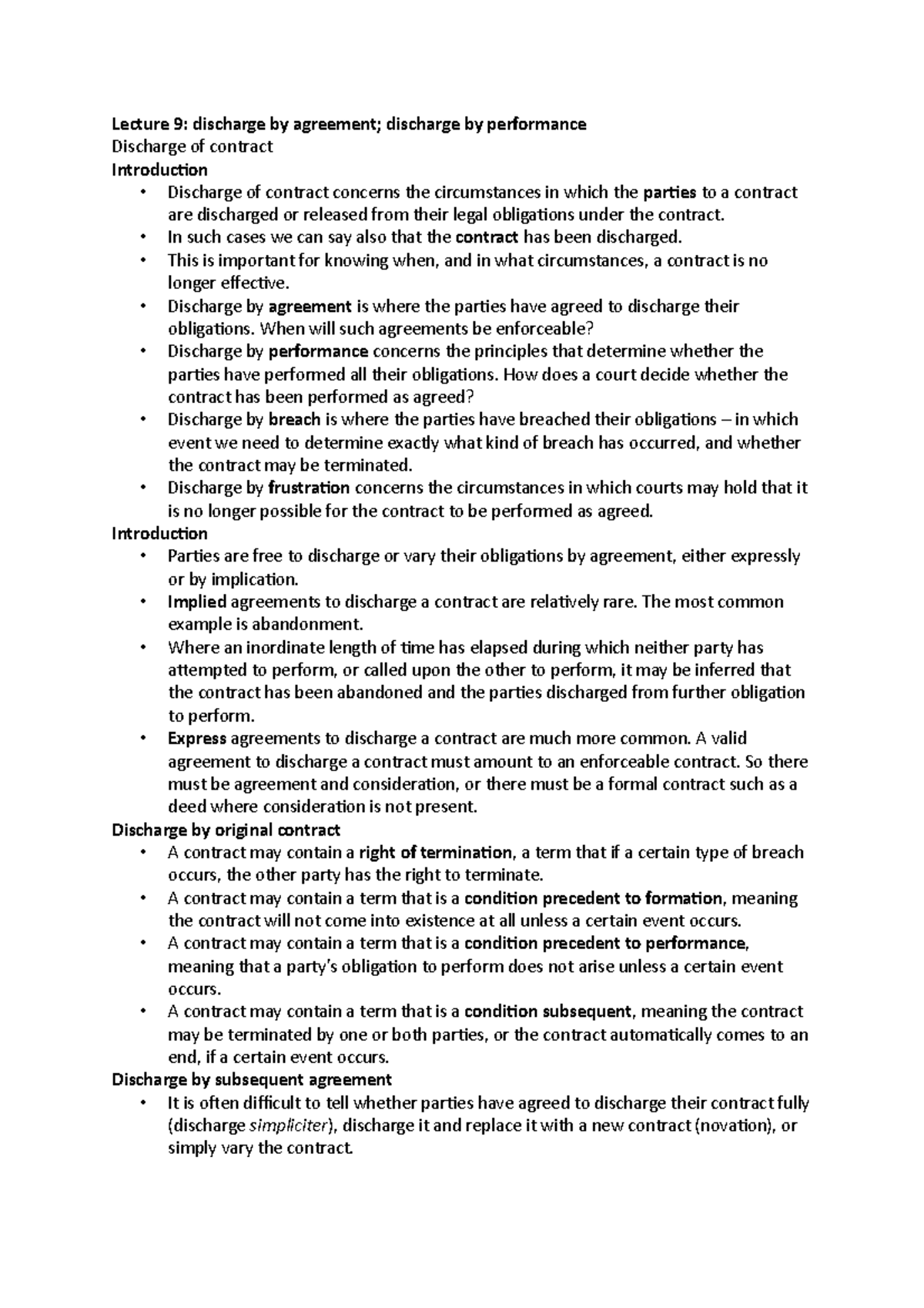 lecture-9-lecture-9-discharge-by-agreement-discharge-by-performance