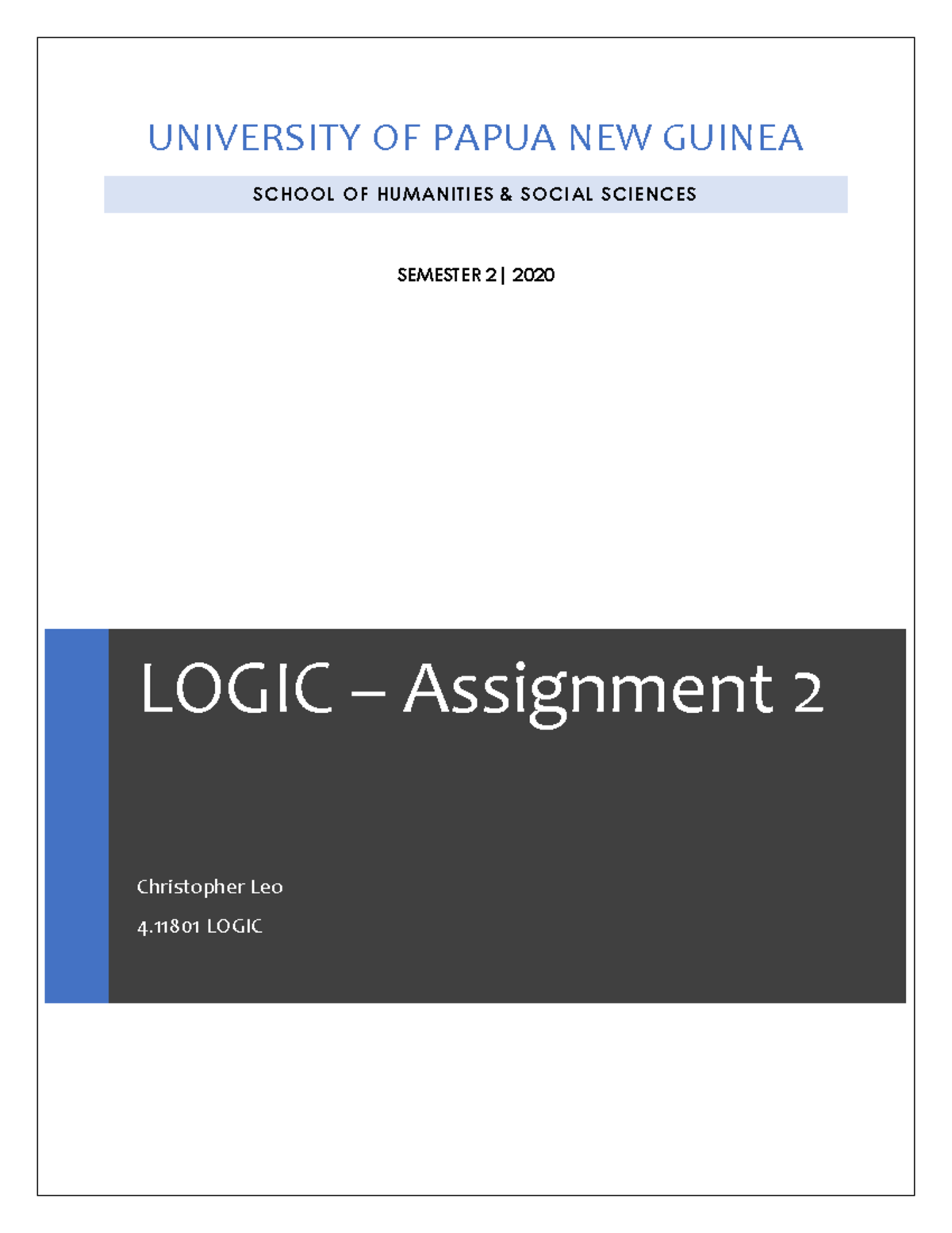 Logic - Assignment 2 - Informal Fallacies - LOGIC – Assignment 2 ...