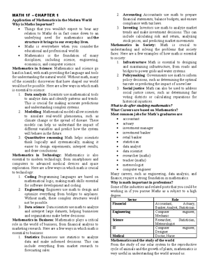 MATH Reviewer - Patterns ( Chapter 1 ) Patterns are regular, repeated ...