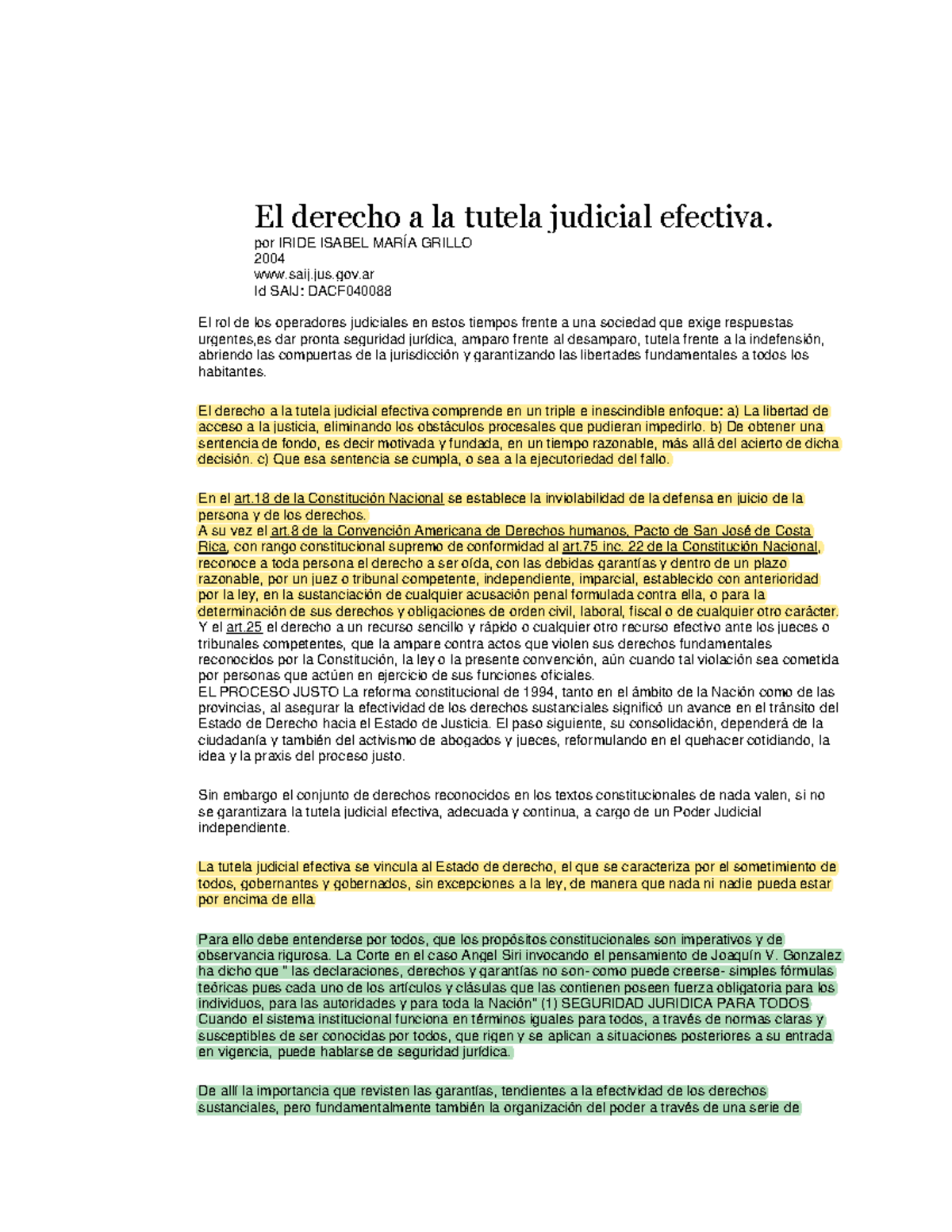 El derecho a la tutela judicial efectiva - por IRIDE ISABEL MARÍA ...