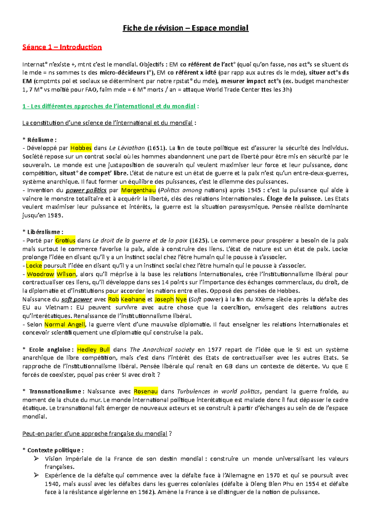 De Nouveaux Espaces De Conquête Fiche De Révision Fiche de révision Espace mondial - Fiche de Espace mondial 1 Introduction  mtnt le mondial. - Studocu