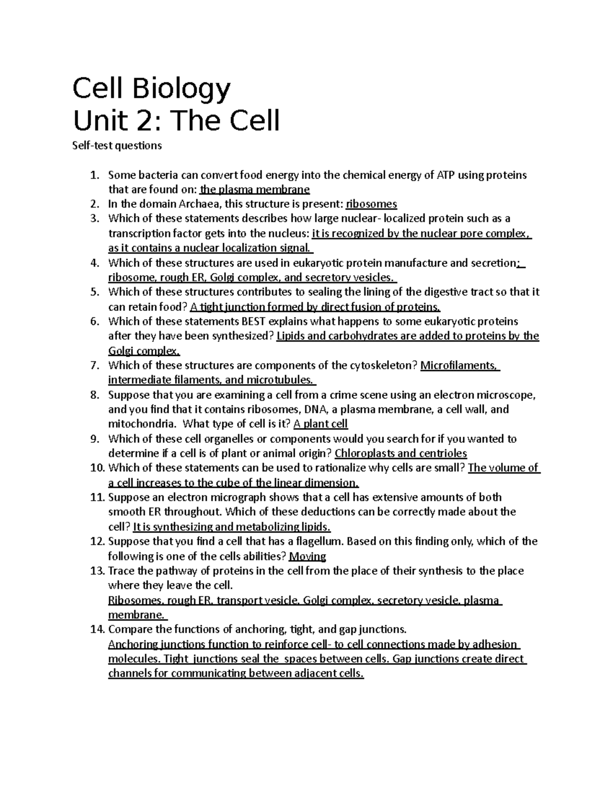 critical thinking questions cell biology