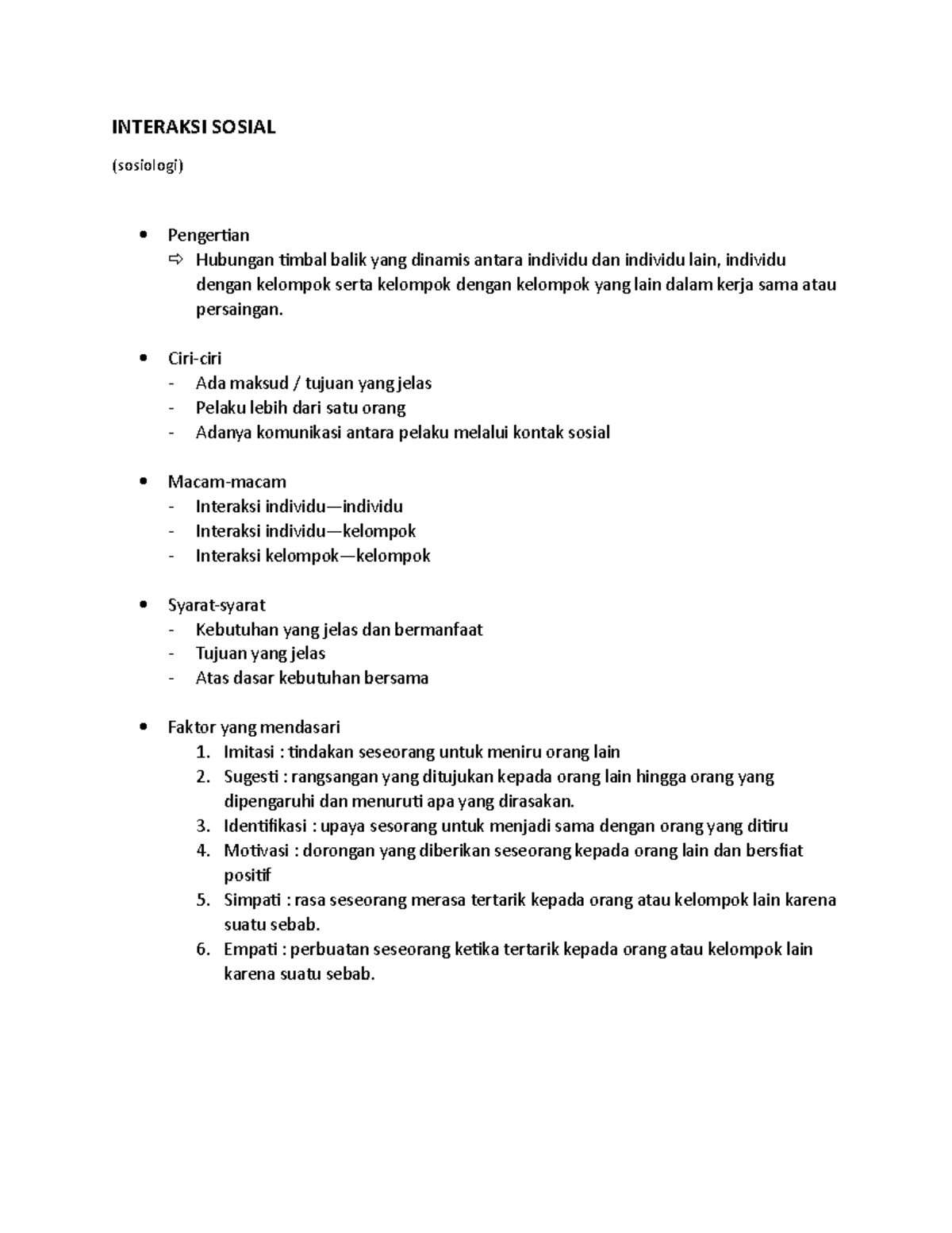 Sosio Interaksi Sosial INTERAKSI SOSIAL (sosiologi) Pengertian