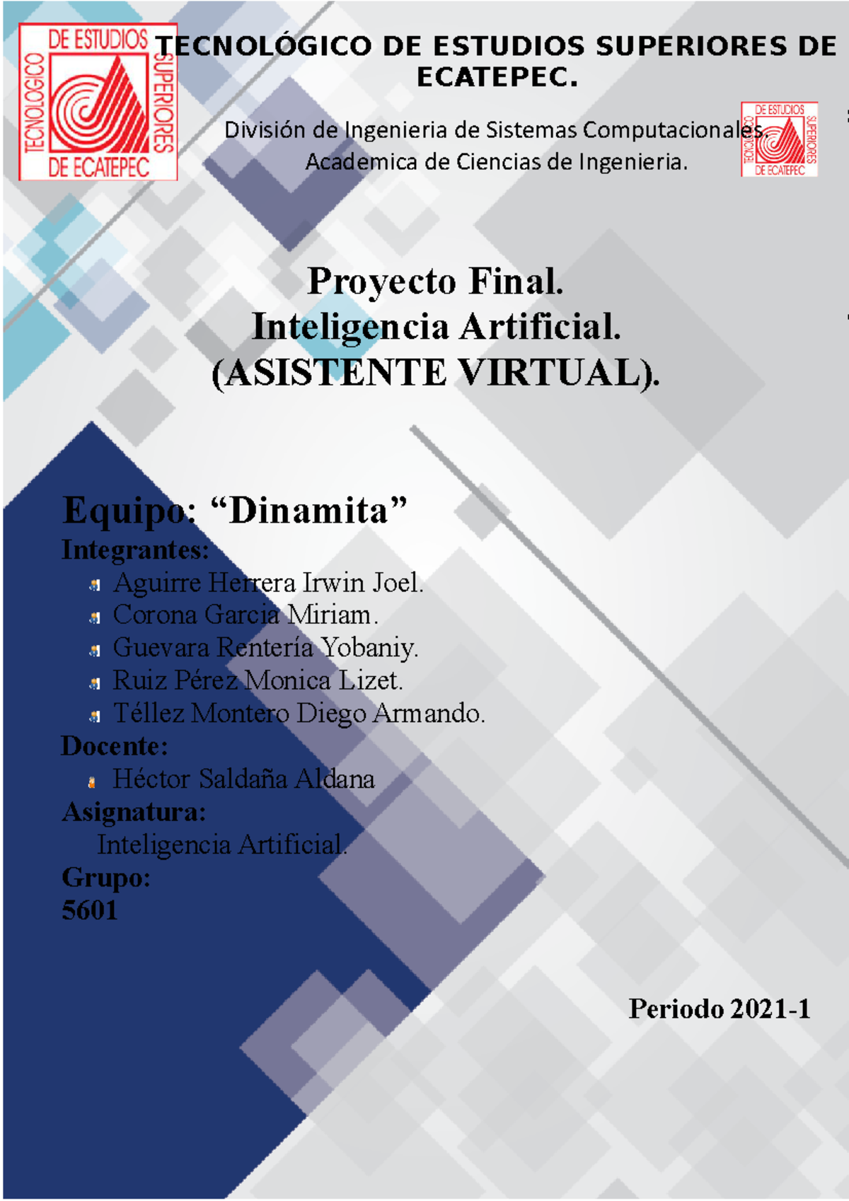 Proyecto Final - Asistente Virtual - Proyecto Final. Inteligencia ...