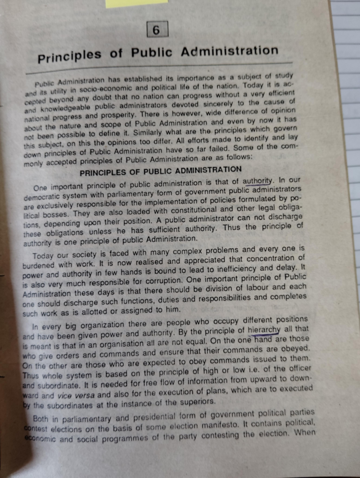 Principles of public administration - Studocu