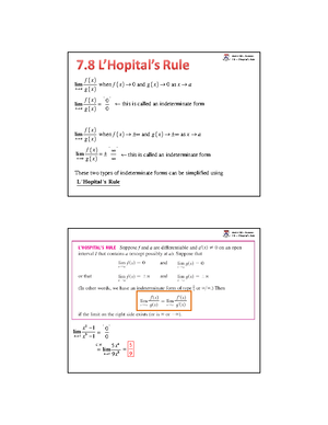 Calc5 - MATH 104 study guide - Integration the process of calculating ...