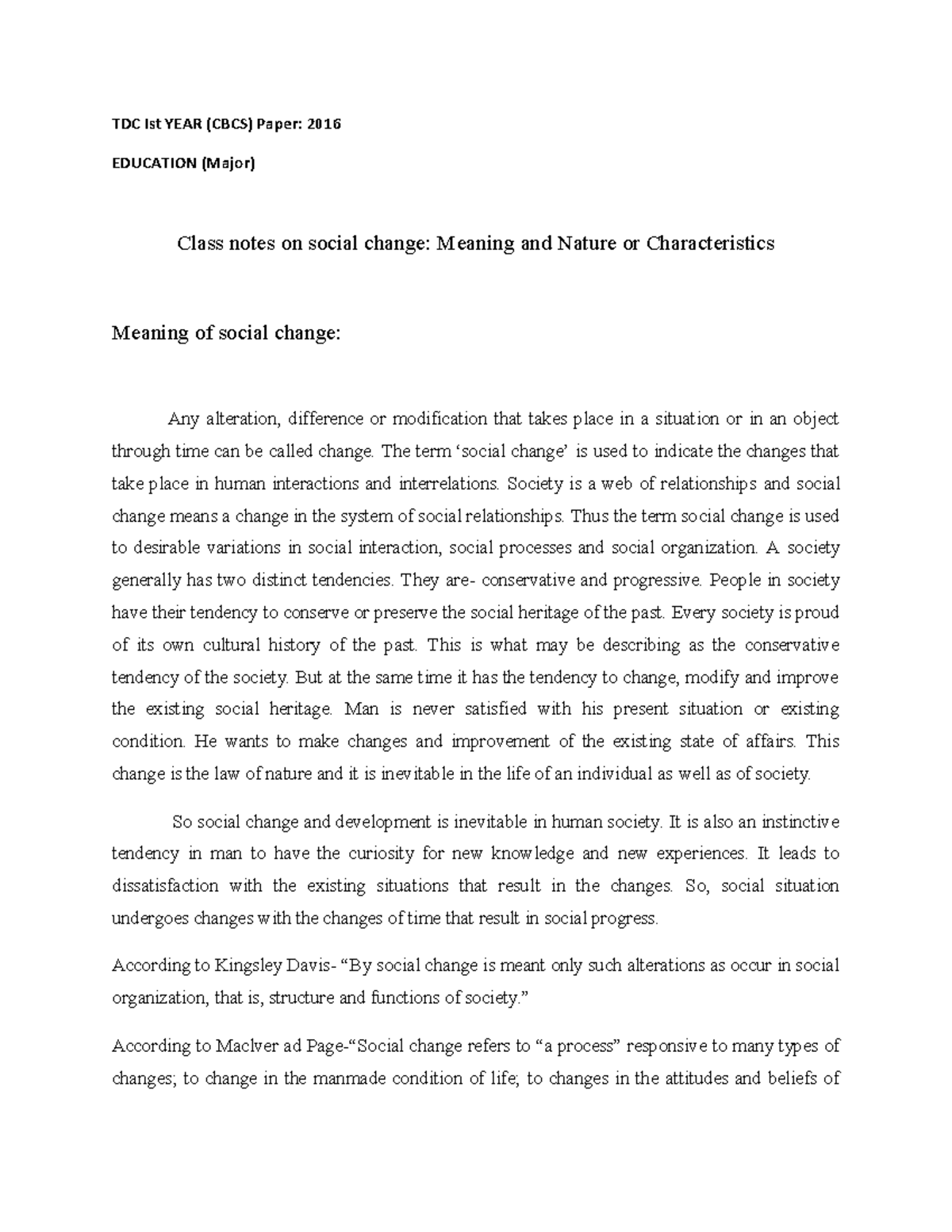 1587915798 - Content based on text book - TDC Ist YEAR (CBCS) Paper ...