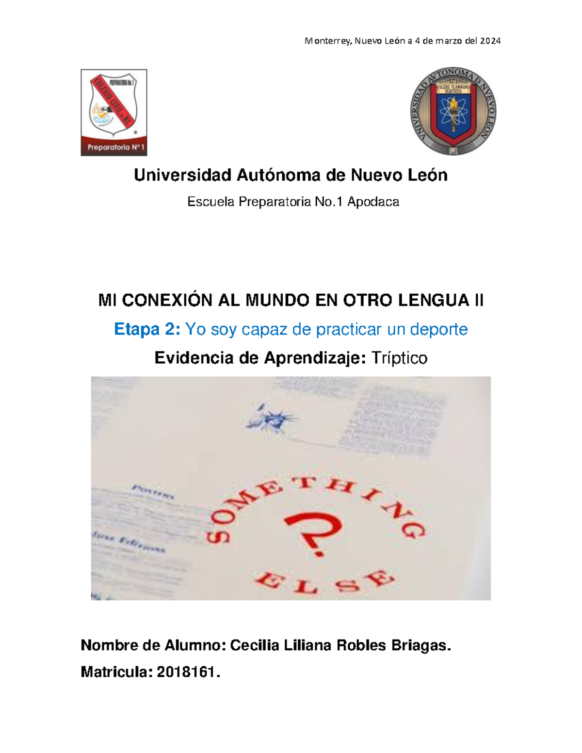 EV3 MCMLll - Universidad Autónoma de Nuevo León Escuela Preparatoria No ...