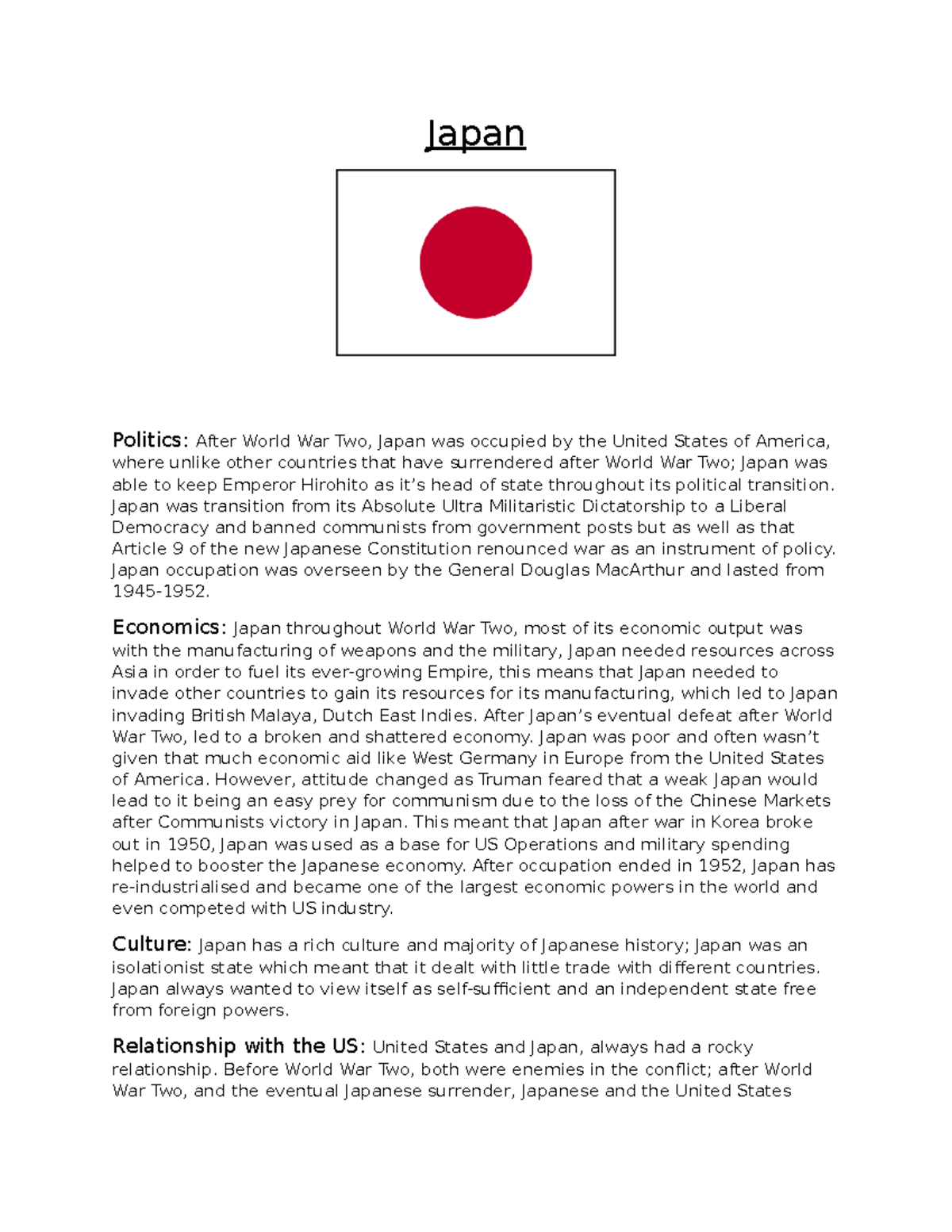 Cold war containment in asia japan politics after world war two