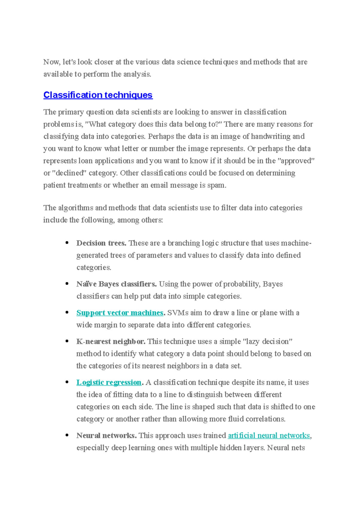 Data Science Techniques -Classification, Regression and Clustering ...