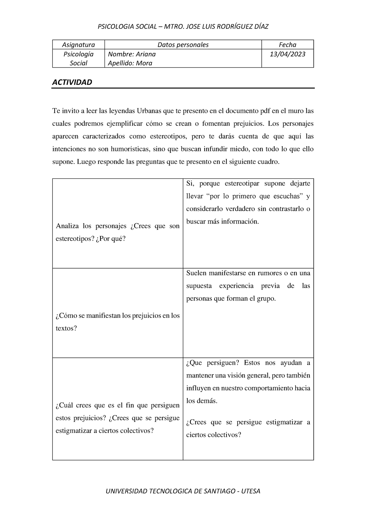 Estereotipo Prejuicio Y Discriminaci N Psicologia Social Mtro