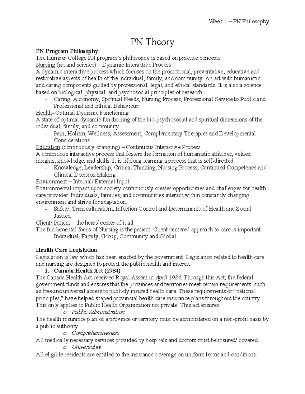 PN Theory - Week 1 – PN Philosophy PN Theory PN Program Philosophy The ...