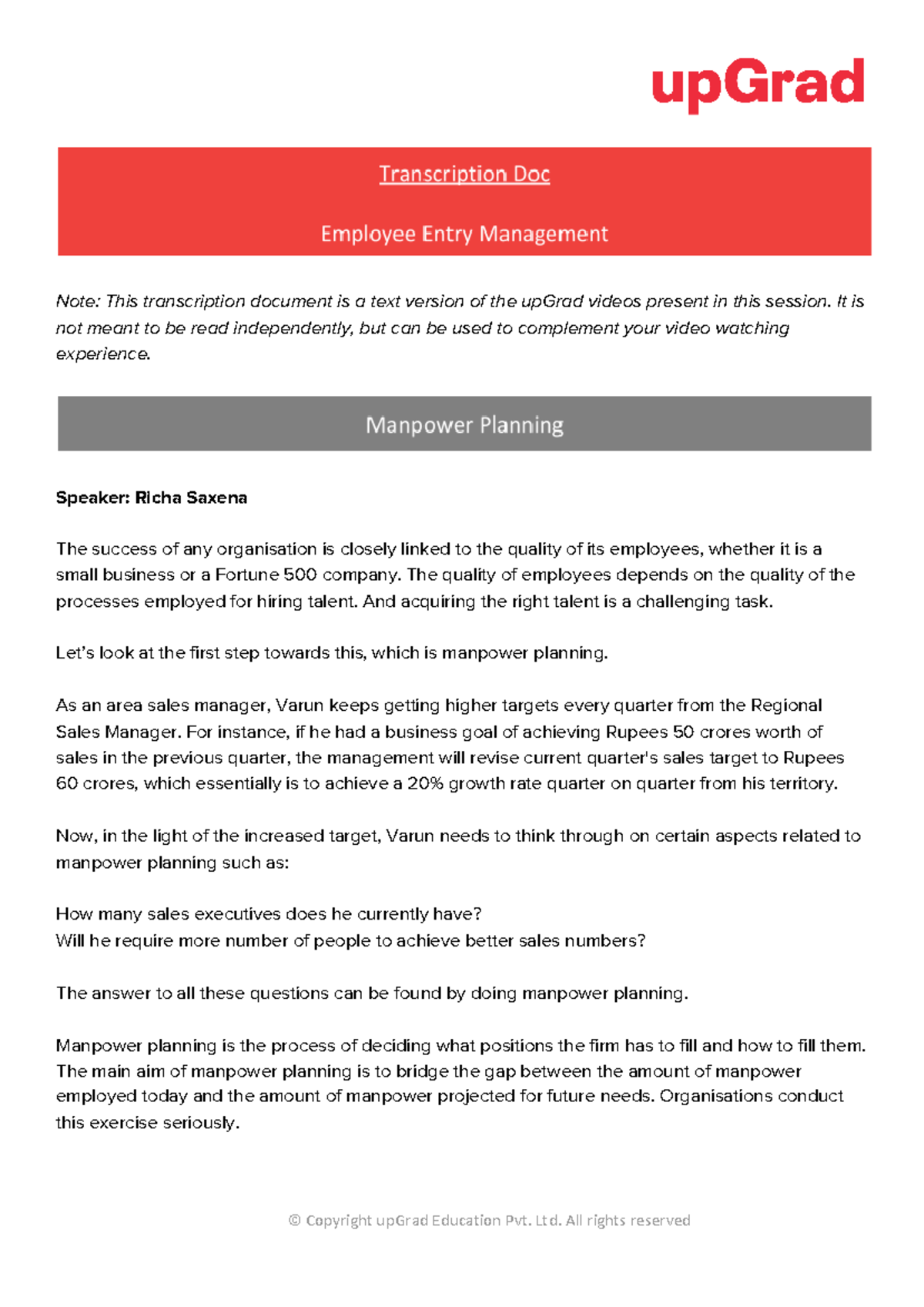 Transcription+Human+Resource+Management+Session+1+ - Note: This ...