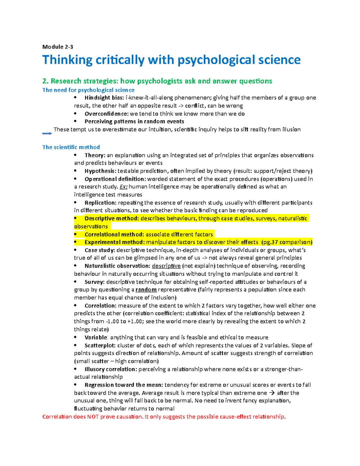Chapter 1: thinking critically with psychological science quizlet image
