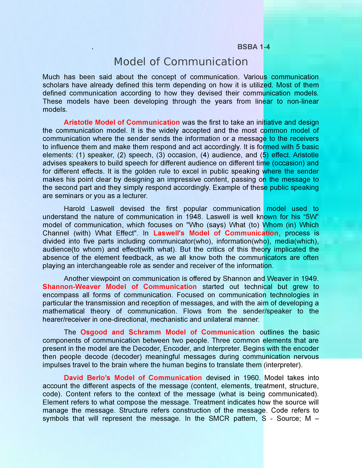 models-in-communication-bsba-1-model-of-communication-much-has